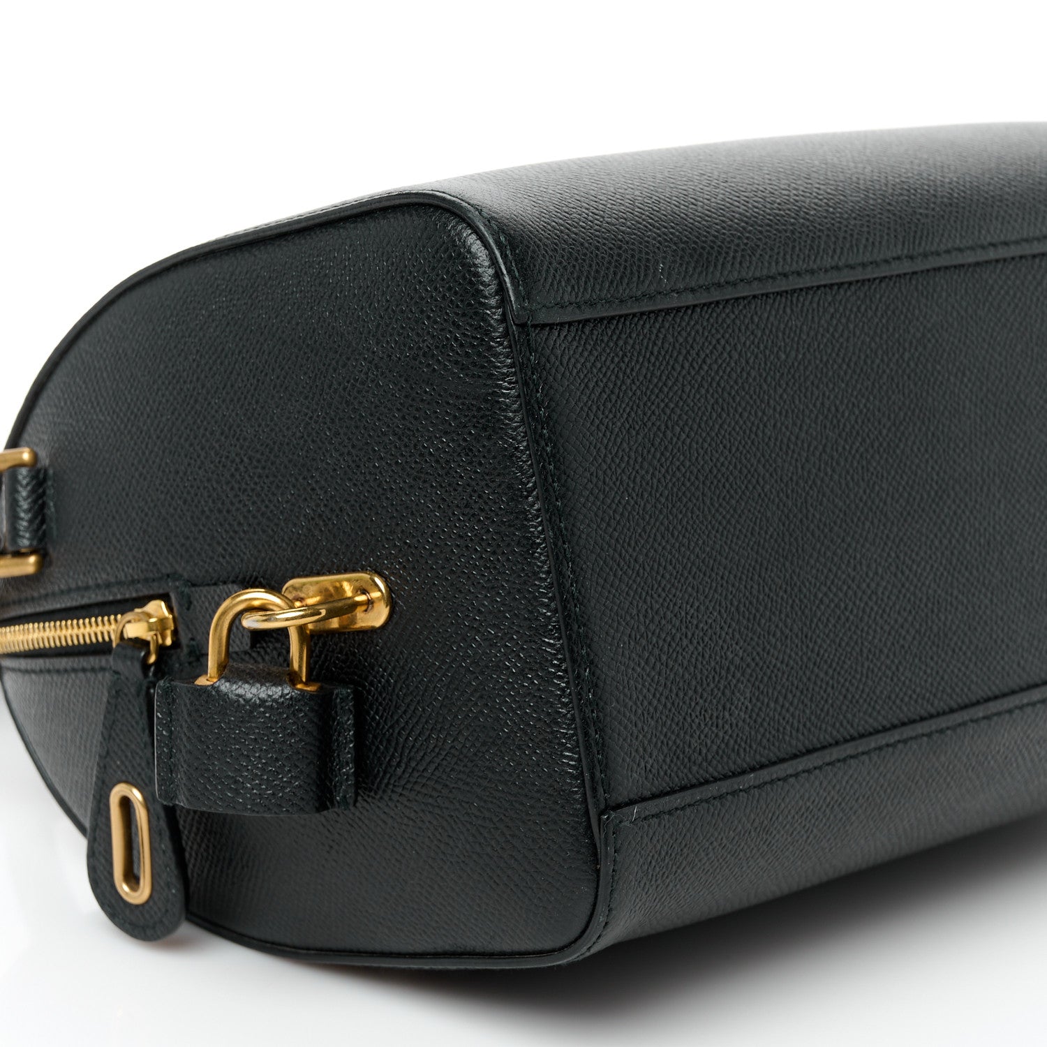 Balenciaga Grained Calfskin Medium Ville Bowling Bag Black 9 of 10