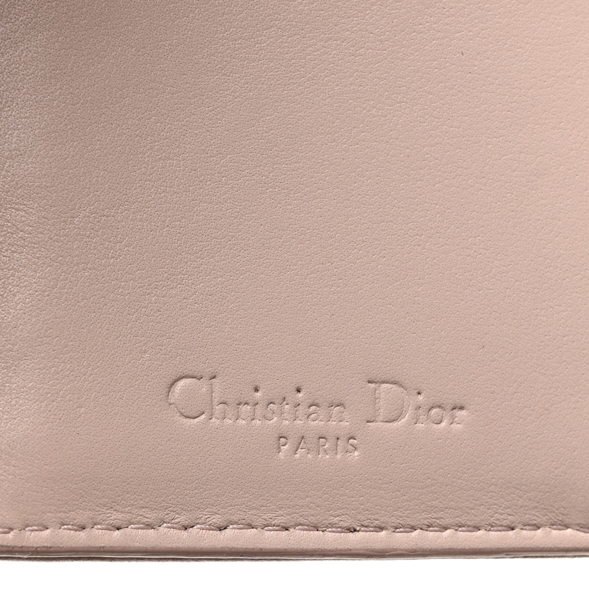 Lambskin Cannage Lady Dior Eden Wallet Rose Poudre