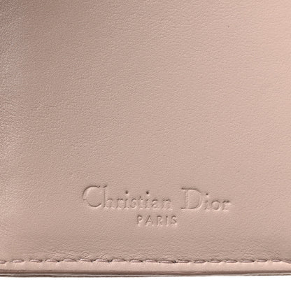 Christian Dior Lambskin Cannage Lady Dior Eden Wallet Rose Poudre 6 of 7