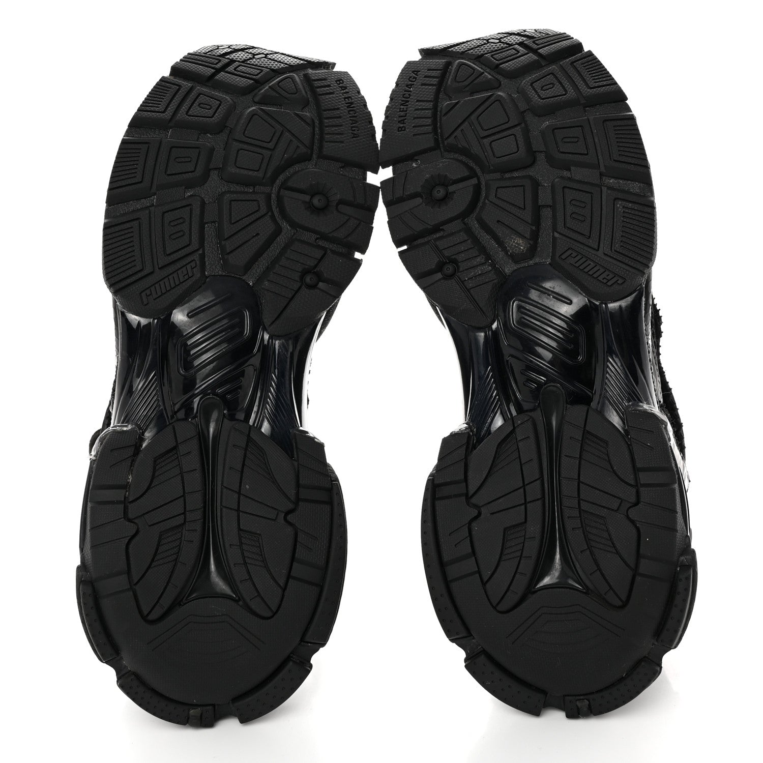 Balenciaga Mesh Rubber Monocolor Womens Runner Sneakers 39 Black 5 of 9