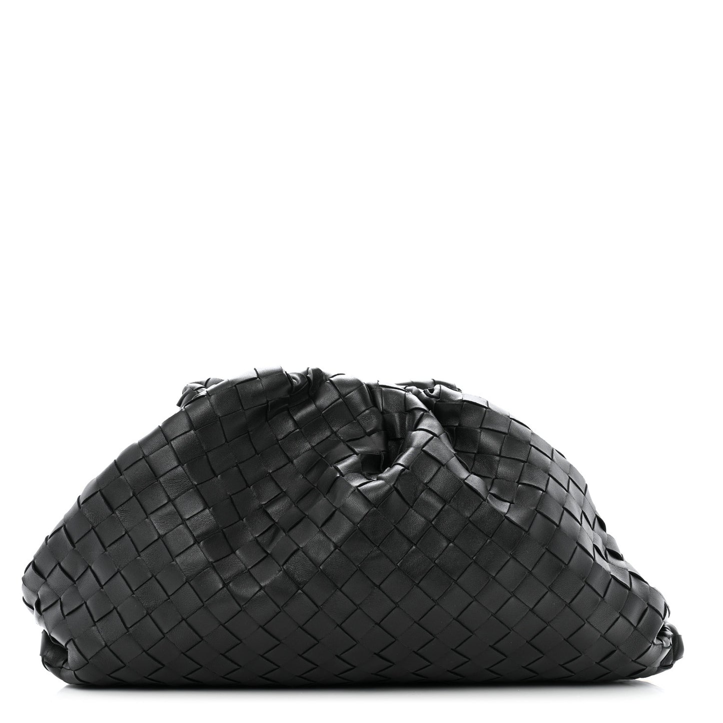 Nappa Maxi Intreccio The Pouch Oversized Clutch Black