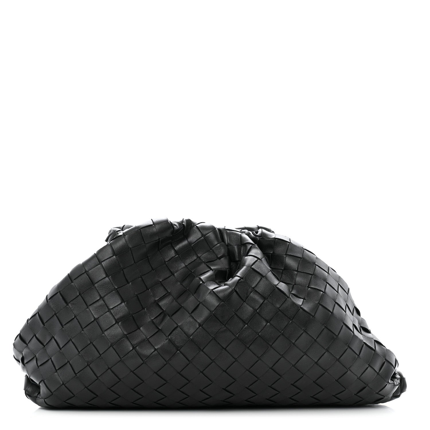 Bottega Veneta Nappa Maxi Intreccio The Pouch Oversized Clutch Black 1 of 11