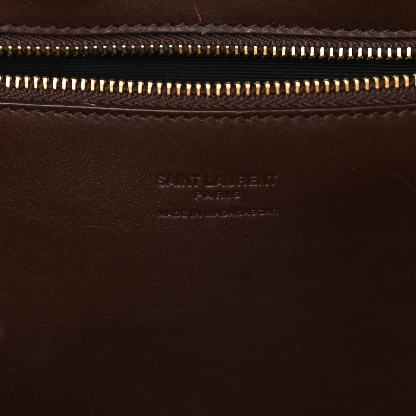 Raffia Calfskin Medium Panier Tote Dark Chocolate