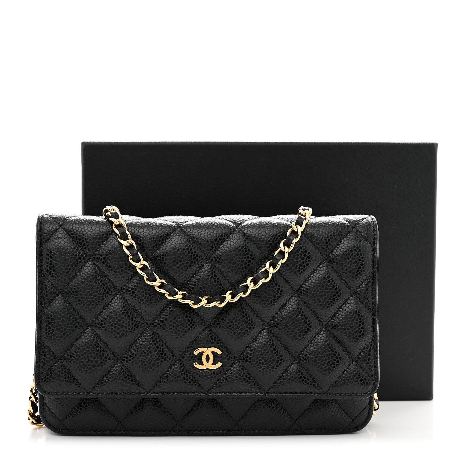 Chanel Caviar Quilted Wallet on Chain WOC Black 12 of 12