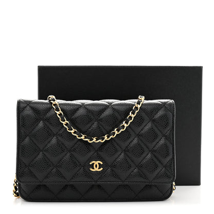 Chanel Caviar Quilted Wallet on Chain WOC Black 12 of 12