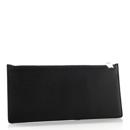 Saint Laurent Grained Calfskin Zip Pouch Card Holder Black 3 of 8