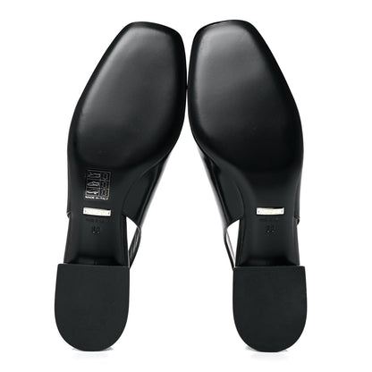 Gucci Regent Calfskin Horsebit Slingback Pumps 38 Black 5 of 11