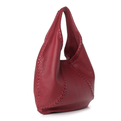 Bottega Veneta Cervo Deerskin Large Hobo Scarlet 2 of 12