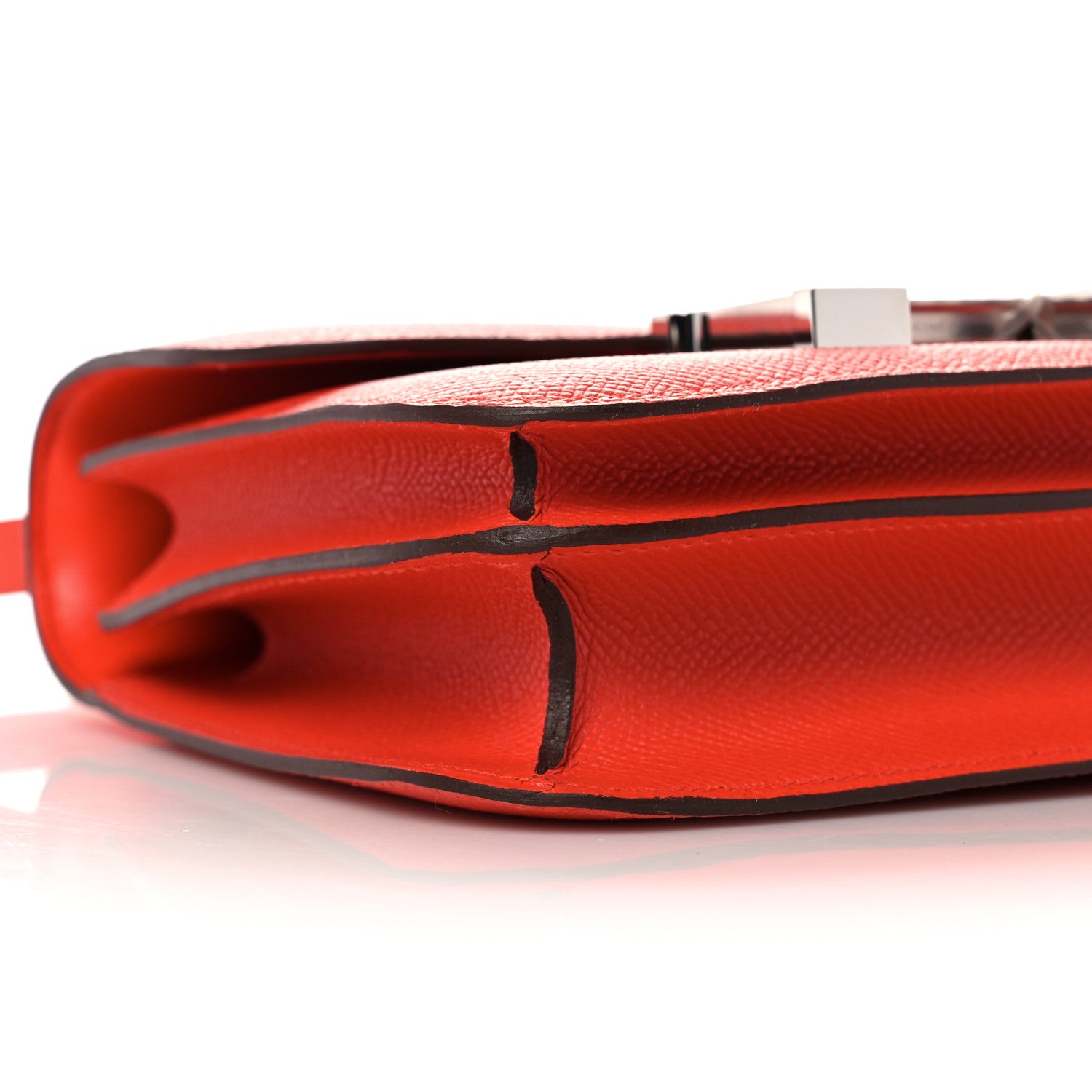 Hermes Epsom Enamel Constance 18 Capucine Sanguine 8 of 10