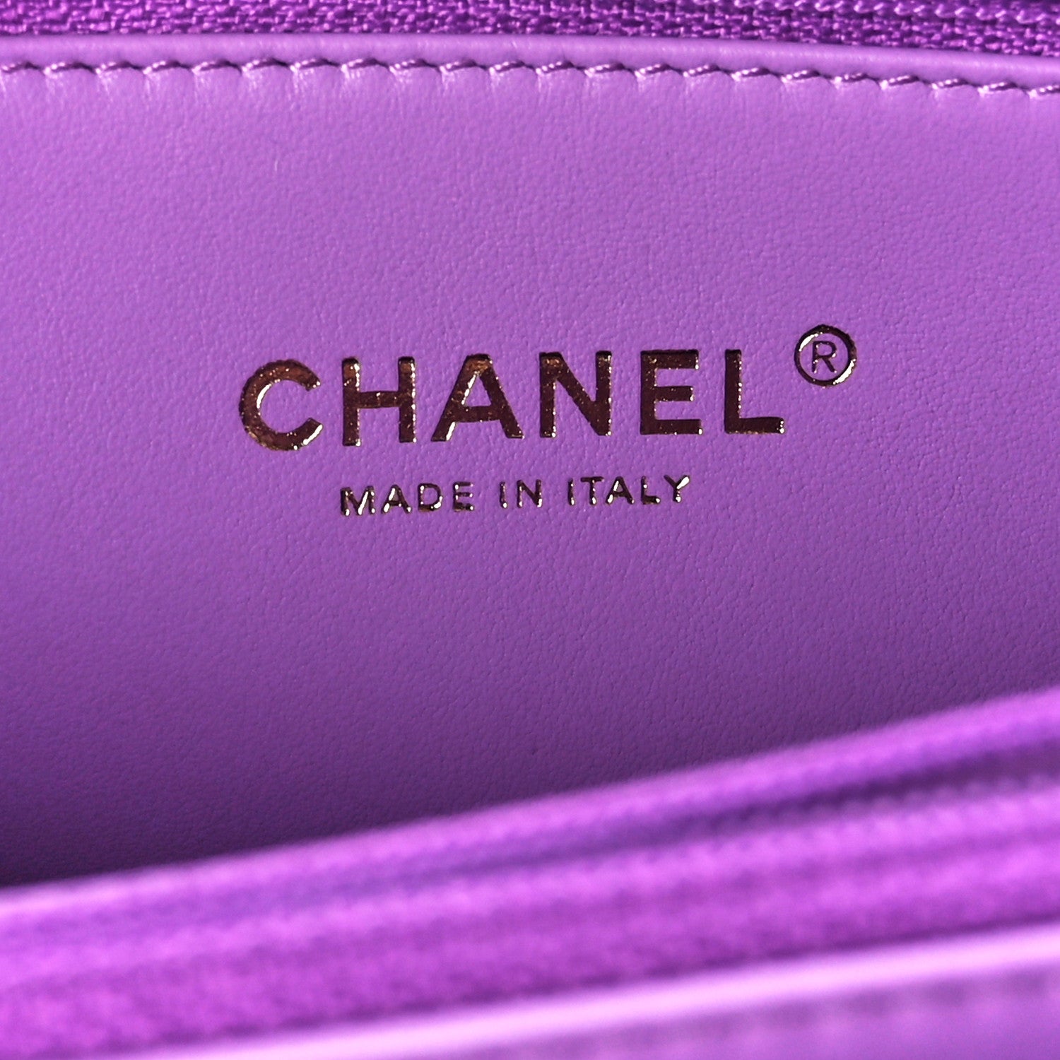 Chanel Caviar Quilted Medium CC Filigree Vanity Case Purple 6 of 11