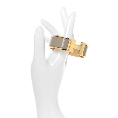 Hermes Enamel Wide Clic Clac H Bracelet PM Marron Glace 2 of 4