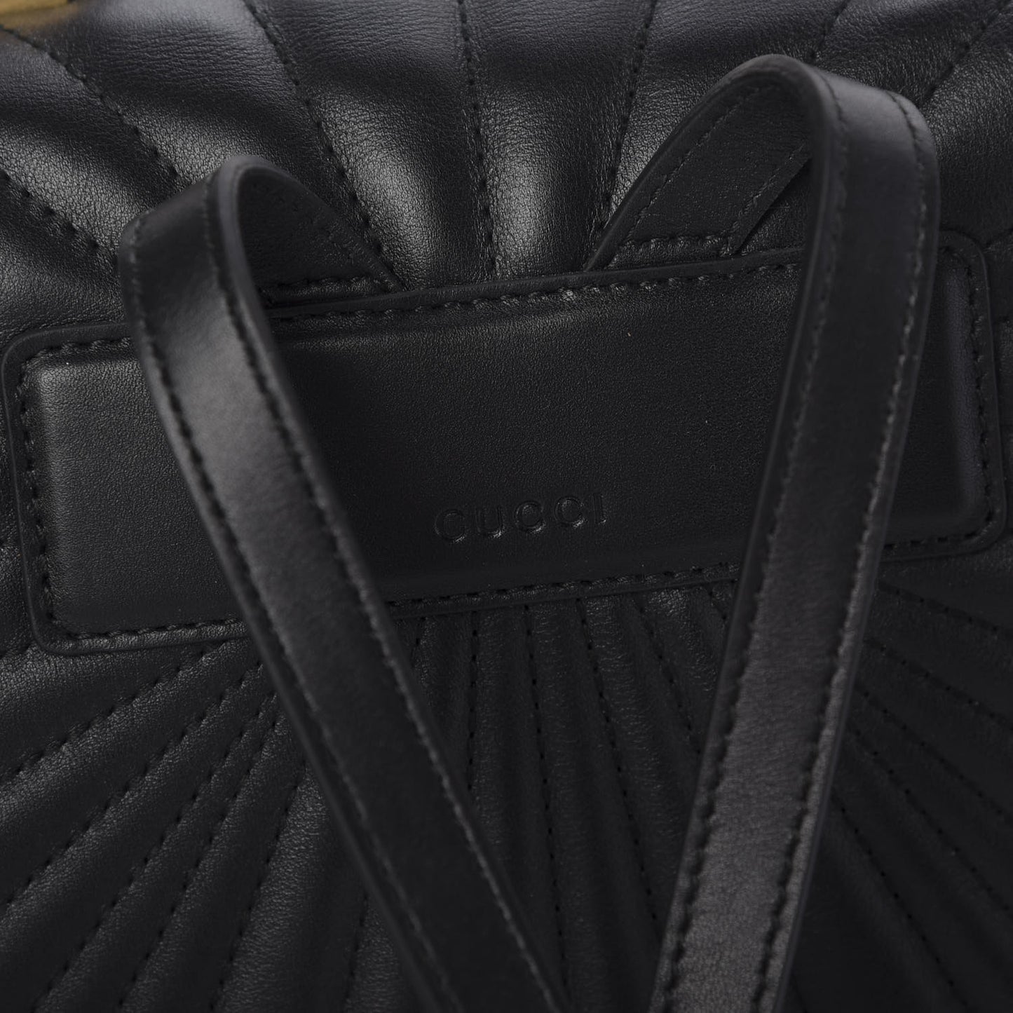 Calfskin Bamboo Trapuntata Queen Margaret Backpack Black