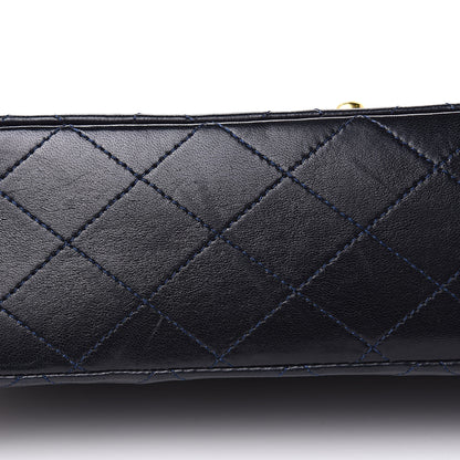 Chanel Lambskin Quilted Medium Double Flap Navy 11 of 17