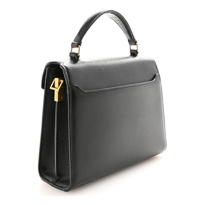 Saint Laurent Grain de Poudre Mini Classic Monogram Cassandra Top Handle Black 3 of 9