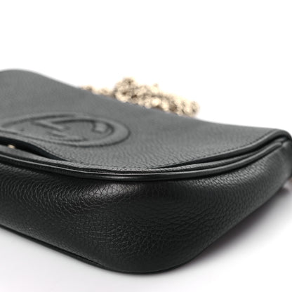 Gucci Pebbled Calfskin Medium Soho Flap Crossbody Black 9 of 9