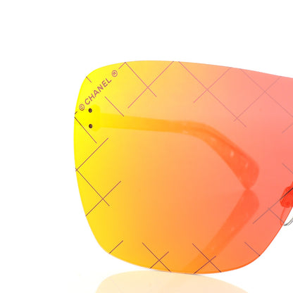 Chanel Shield Runway Sunglasses 4215 Silver Red 9 of 10