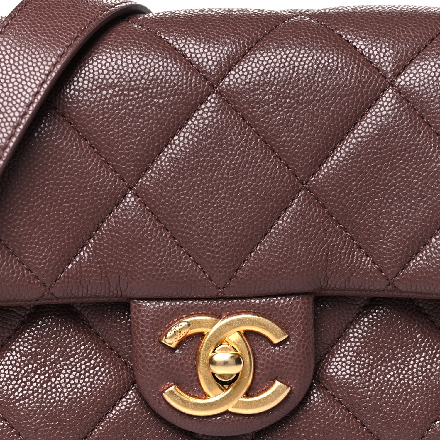 Chanel Caviar Quilted Mini Twist Your Buttons Flap Burgundy 8 of 11