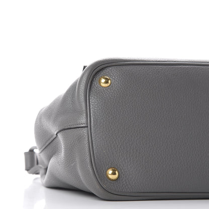 Prada Vitello Daino Flap Shoulder Bag Marmo 5 of 8