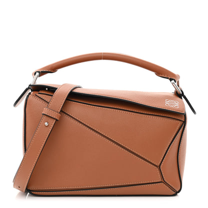 Loewe Grained Calfskin Small Puzzle Bag Tan 1 of 9