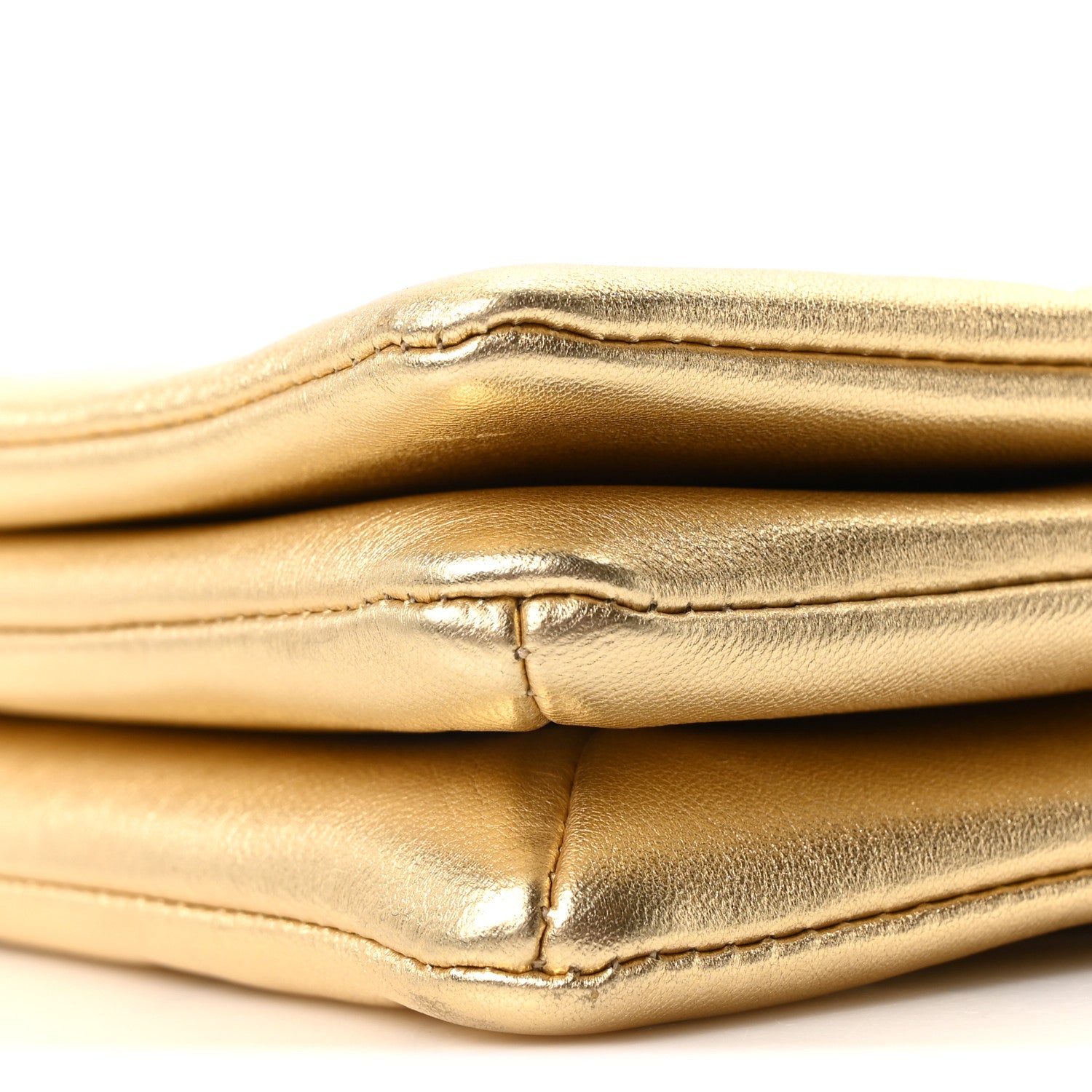 Louis Vuitton Metallic Lambskin Embossed Monogram Pochette Coussin Gold 9 of 9