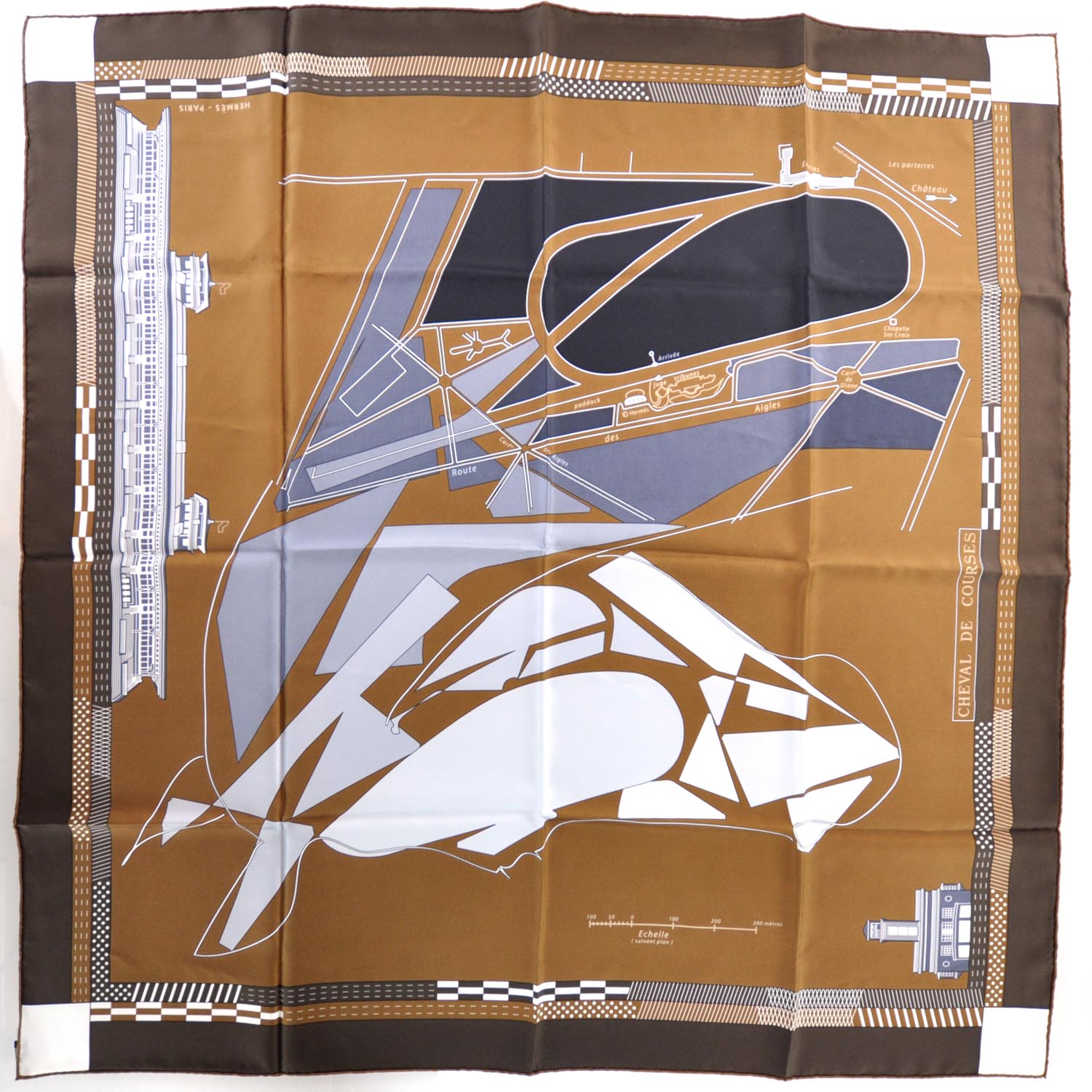 Hermes Silk Cheval De Courses Scarf 90 2 of 7