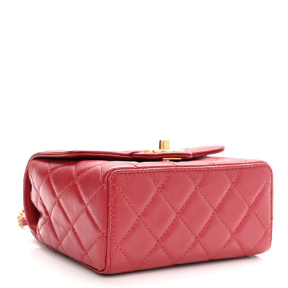 Chanel Goatskin Quilted Mini Square Flap Dark Red 4 of 11