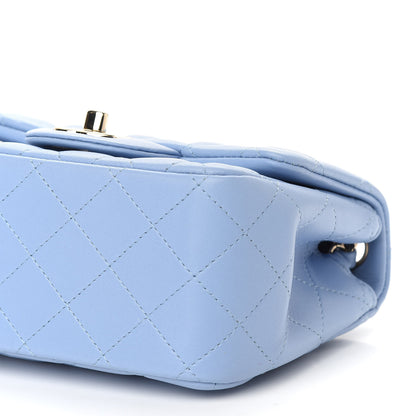 Chanel Lambskin Quilted Mini Square Flap Light Blue 8 of 8