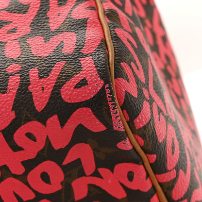 Louis Vuitton Monogram Graffiti Speedy 30 Fuchsia 10 of 14