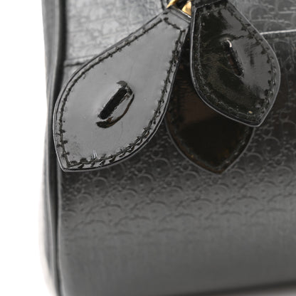 Christian Dior Patent Calfskin Embossed Saddle Bowler Black 13 of 15