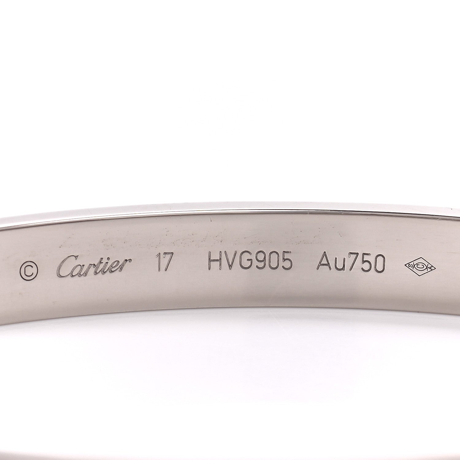 Cartier 18K White Gold LOVE Bracelet 17 4 of 5