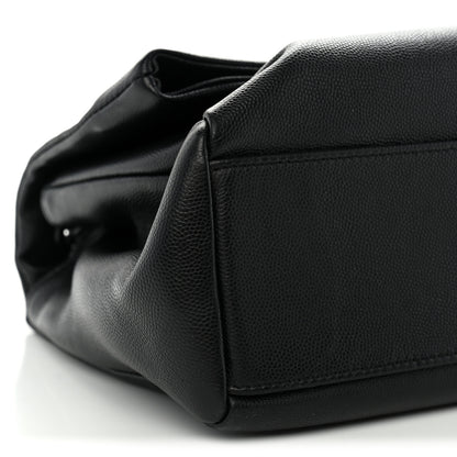 Saint Laurent Grain De Poudre Medium West Hollywood Monogram Fold-Over Black 8 of 9