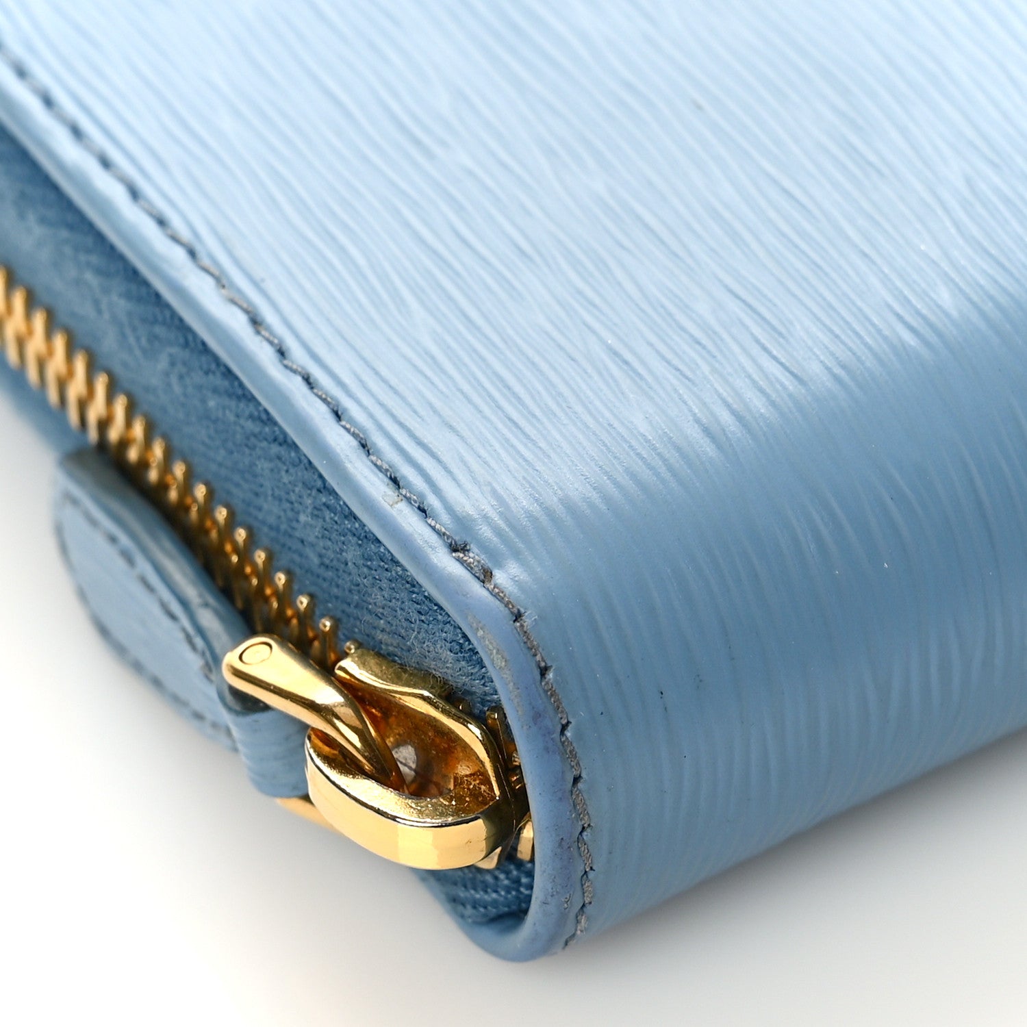 Prada Vitello Move Bi-Color Zip Around Wallet Astrale Bluette 7 of 8