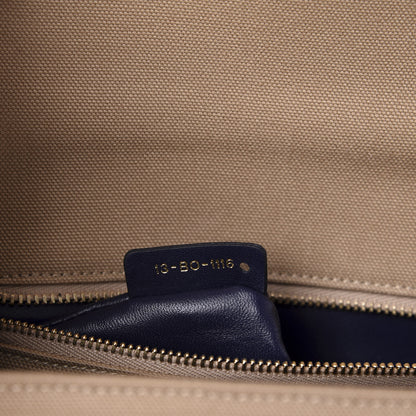 Christian Dior Canvas Velvet Diorama Club Flap Bag Blue Yellow 8 of 10