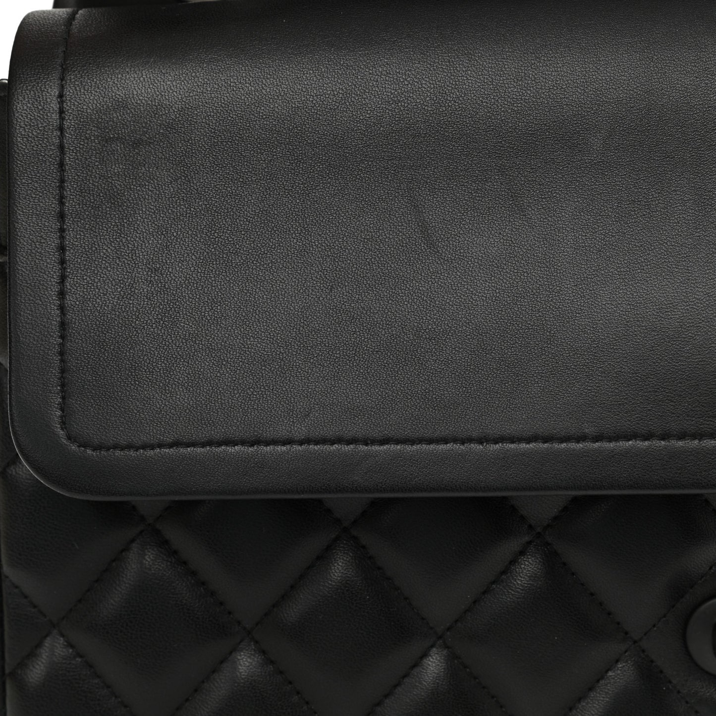 Lambskin Quilted Jumbo Double Flap So Black