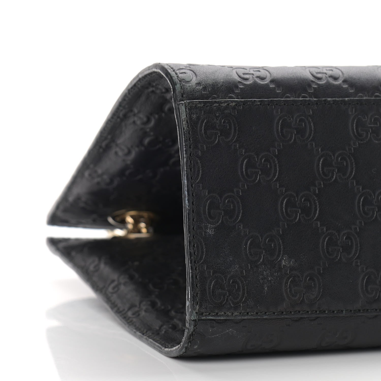 Gucci Guccissima Large Emily Chain Shoulder Bag Black 8 of 15