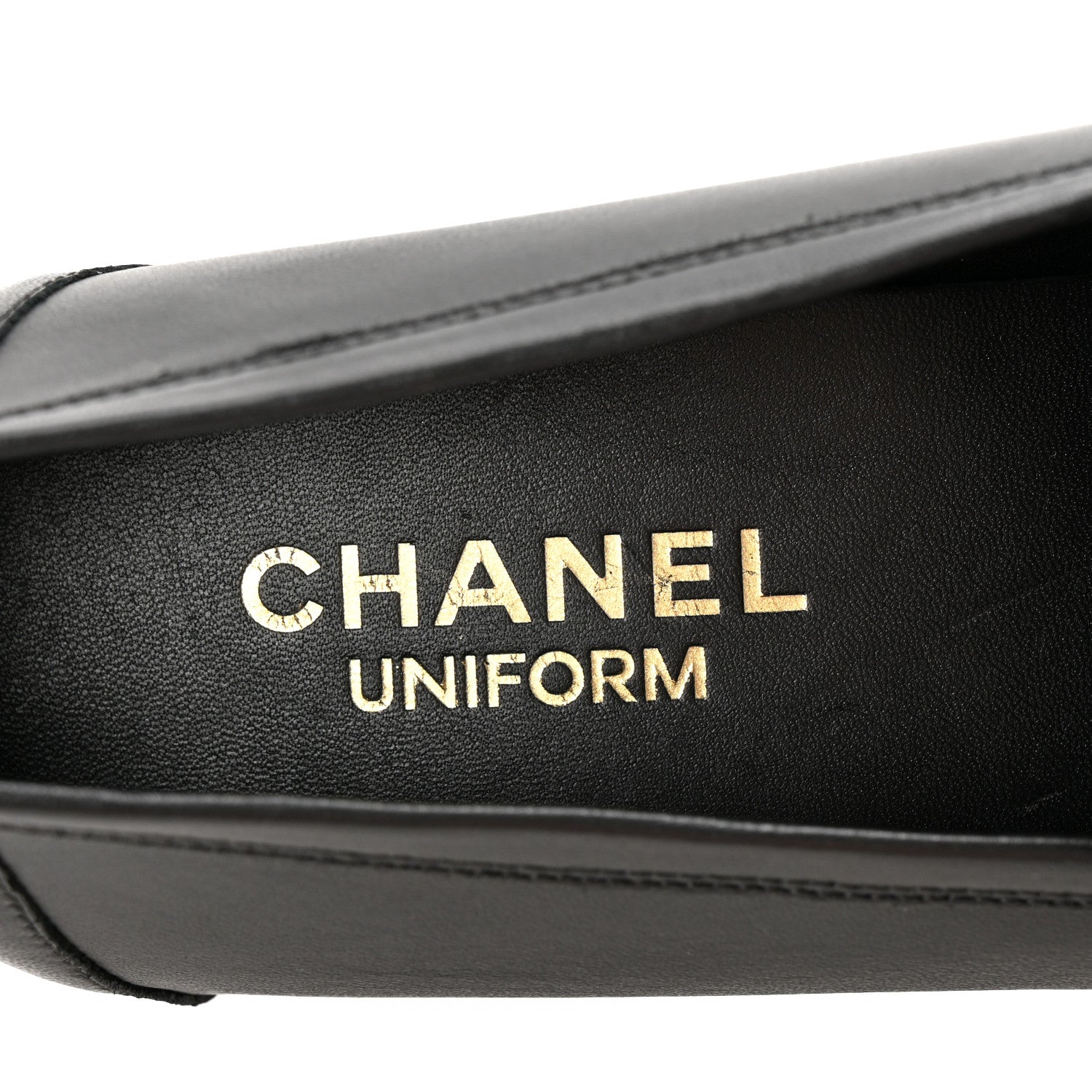 Chanel Lambskin Mens Stitched CC Loafers 42 Black 8 of 12