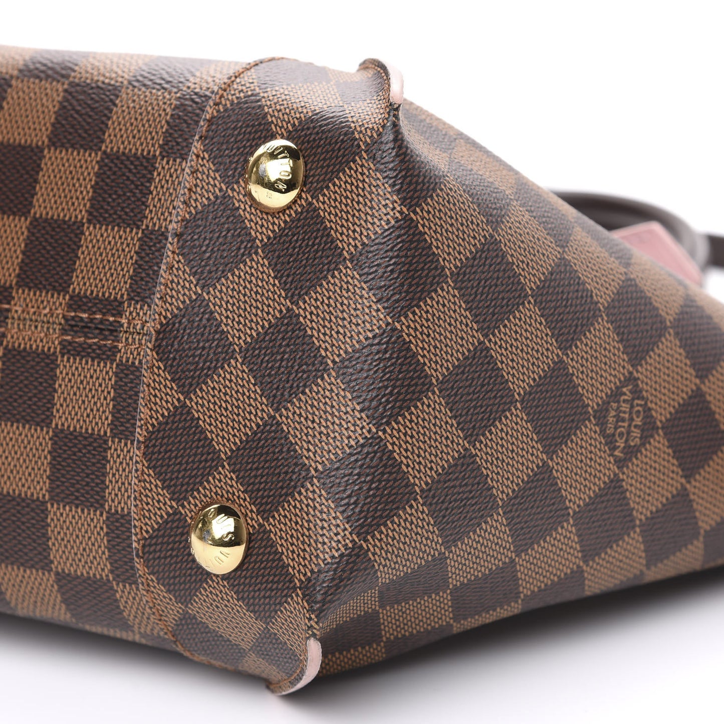 Damier Ebene Caissa Tote PM Rose Ballerine