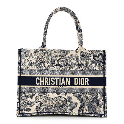 Christian Dior Canvas Embroidered Medium Dioriviera Toile De Jouy Book Tote Blue 1 of 27