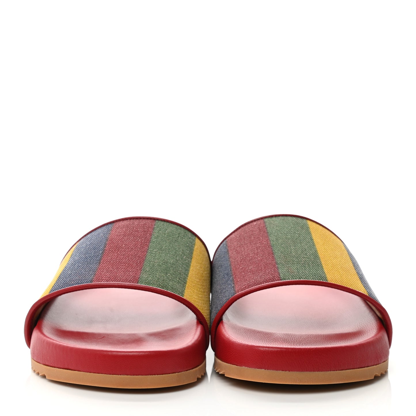 Canvas Marley Stripe Mens Slide Sandals 8 Multicolor