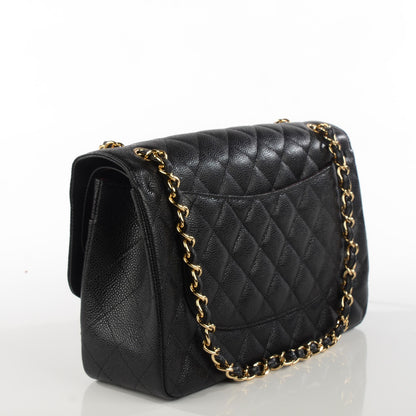 Chanel Caviar Quilted Jumbo Double Flap Black 3 of 8