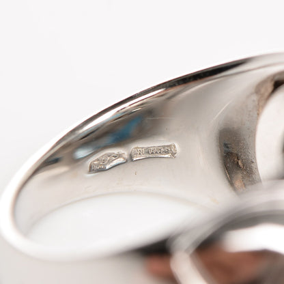 Bulgari 18K White Gold Blue Topaz Piramide Ring 4.5 5 of 7