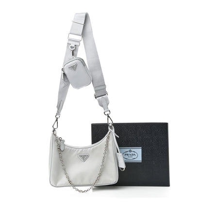 Prada Re-Nylon Saffiano Re-Edition 2005 Shoulder Bag Fiordaliso 13 of 13