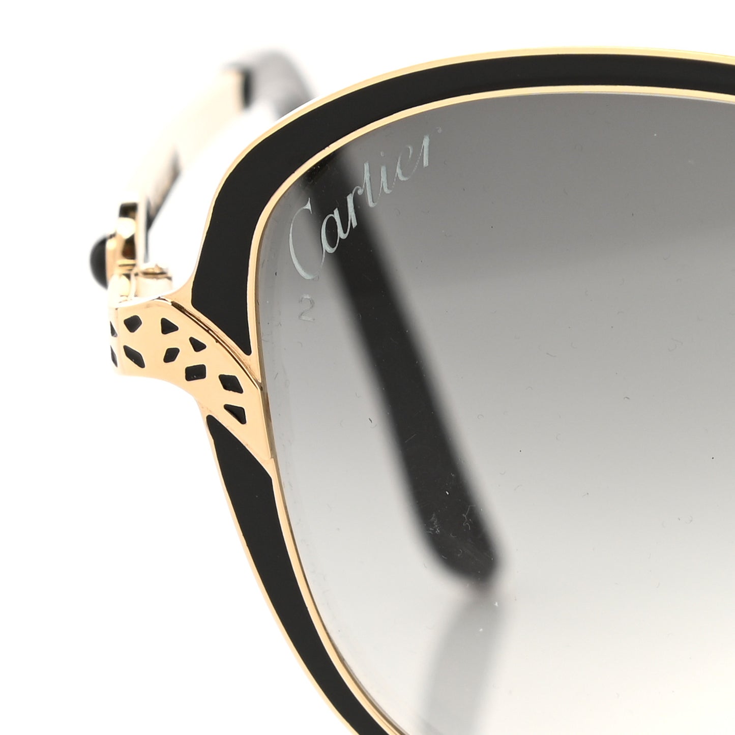 Panthere De Cartier Sunglasses Gold Black