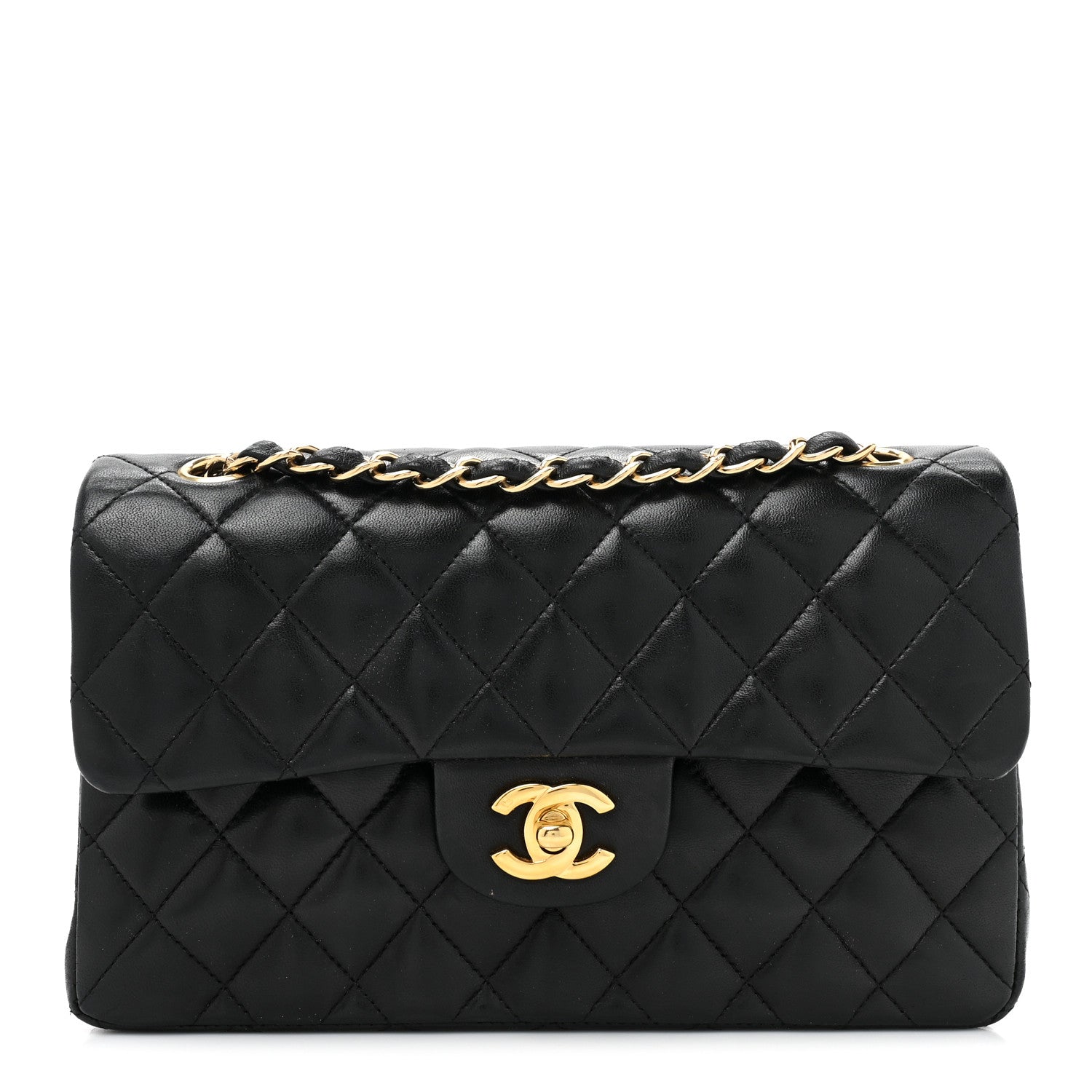 Chanel Lambskin Quilted Small Double Flap Black 1 of 16