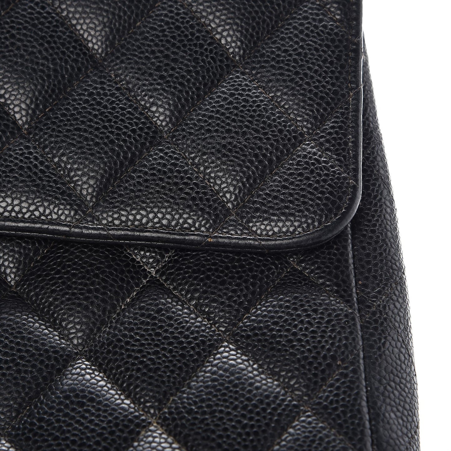 Caviar Quilted Jumbo Single Flap Black