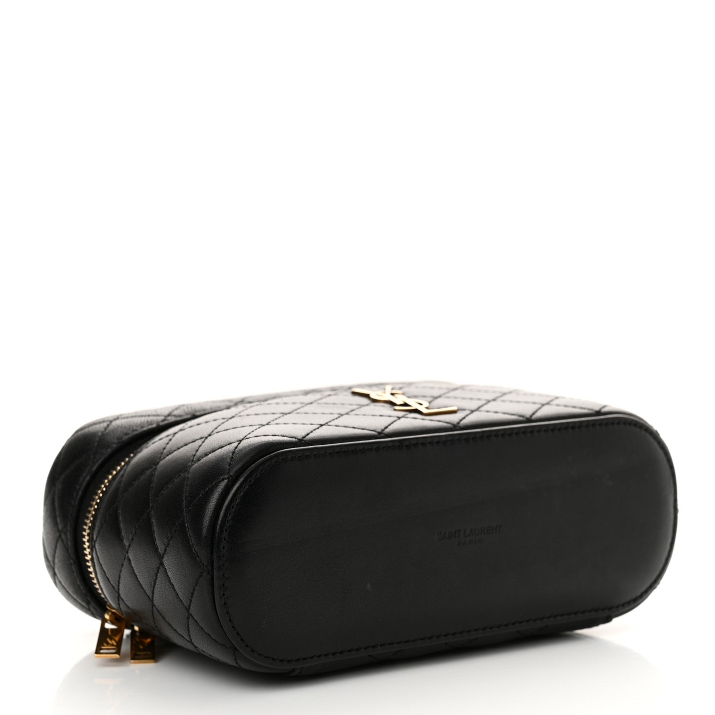 Lambskin Quilted Mini Gaby Vanity Case Black