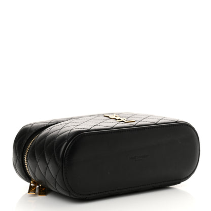 Saint Laurent Lambskin Quilted Mini Gaby Vanity Case Black 4 of 13