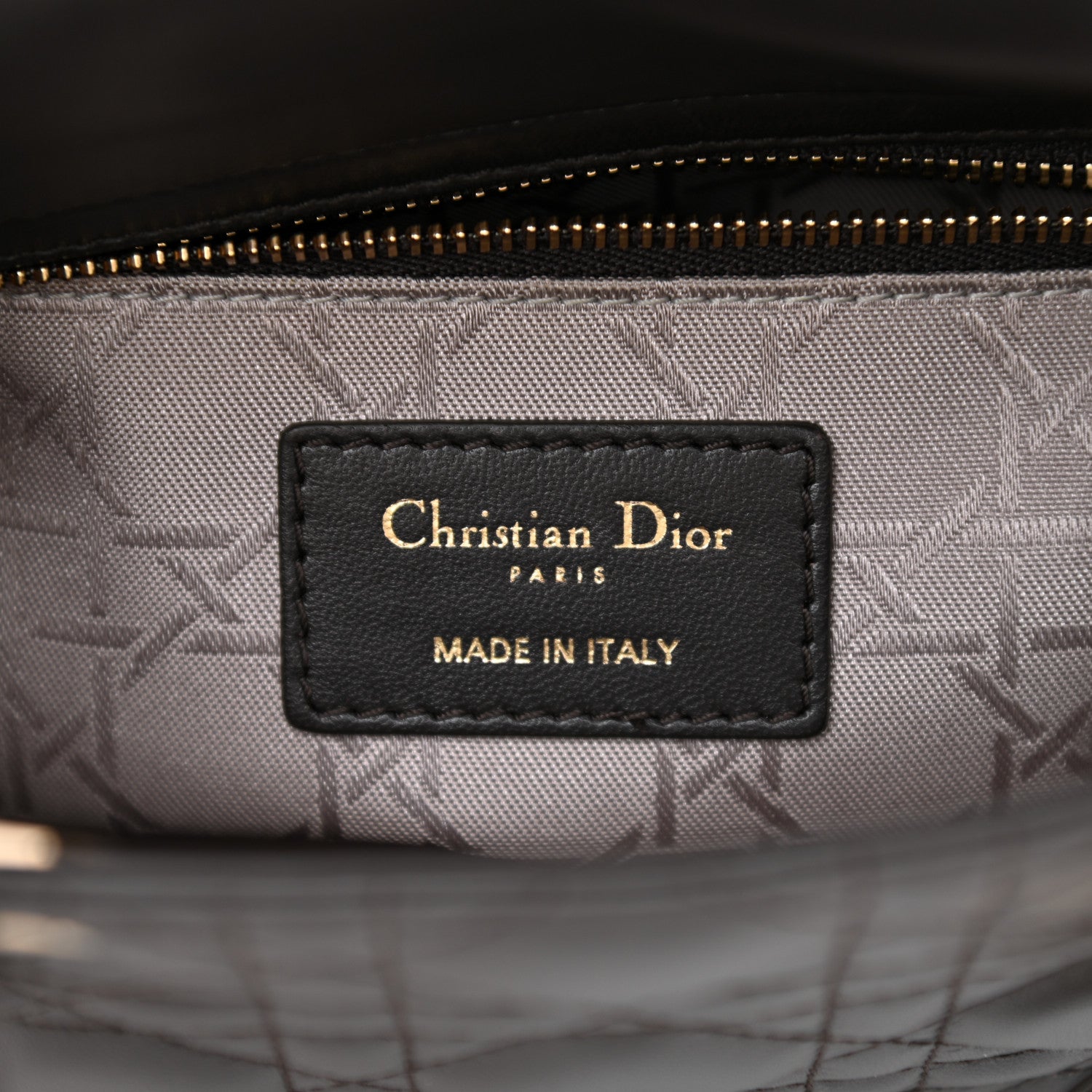 Christian Dior Lambskin Cannage Small Lucky Badges My Lady Dior Dark Grey 5 of 9