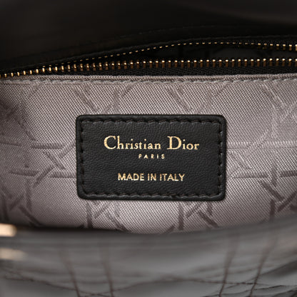 Christian Dior Lambskin Cannage Small Lucky Badges My Lady Dior Dark Grey 5 of 9