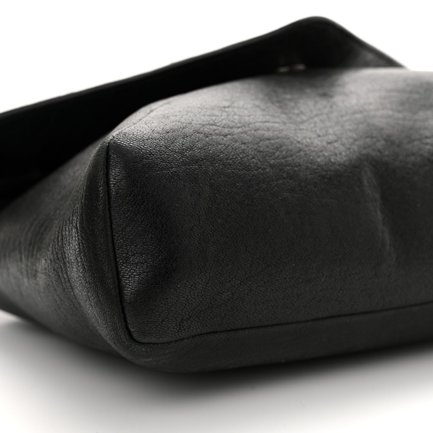 Lambskin Monogram Large Pouch On Strap Black